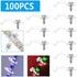 WokHok 100 Pack 10mm IP65 5050 Fixing,100 Strip Light Mounting Bracket,Transparent Fixing Clips for Wide Waterproof LED