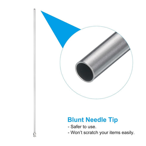 PATIKIL 10Ga x 12 Inch Stainless Steel Dispensing Needle Tips, 10Pcs Metal Glue Needle Tube Blunt Tips for Thick Glue