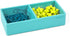 Poppin Softie This + That Tray, Aqua, Silicone, 2 Compartments, 3 x 6.25 x 1.5
