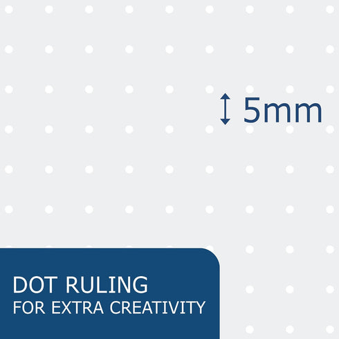 ROARING SPRING Whitelines Spiral Bound Journal, Dot Ruled, 70 Sheets, 8.25" x 5.75", FREE App for Digitally Downloading