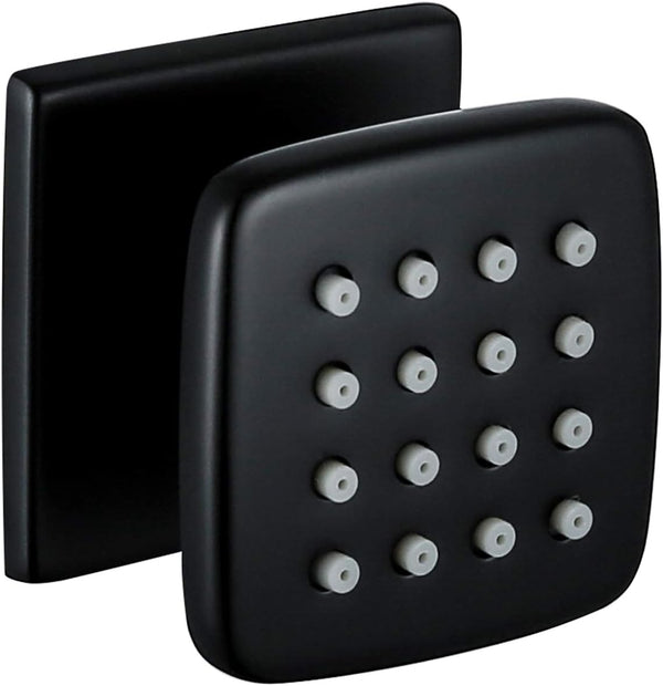 RANDOM Shower Body Spray Jets, Matte Black Brass Square Shower Body Sprayer