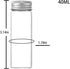 30pcs Clear Glass Bottles, 40ml Glass Vials with Aluminum Screw Cap