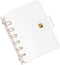 PATIKIL A7 Clear Binder Cover, Soft PVC Loose Leaf Binder Protector, Refillable Notebook Shell with Snap Button