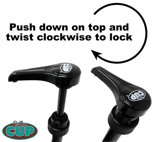 By The Cup Universal Black Coffee Syrup Pump - Pack of 4, Fits Upouria, Torani Syrups, Davinci, Monin (1L Plastic Only)