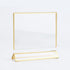 UNIQOOO Clear Acrylic Sign Holder with Golden Border, Pack of 6, 6x4", Double Side Frame, Landscape View