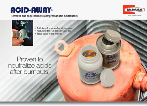 RectorSeal Acid Away 45009 Acid Buildup Remover, Easy Application for HVAC, 4 oz., Amber