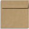 LUXPaper Square Invitation Envelopes, Peel & Press, 6 1/2" x 6 1/2", Grocery Bag Brown, 50 Qty
