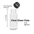 50 pcs Clear Glass Vials, Empty 5 ml Bottles for Liquid Sampling with Screwcap