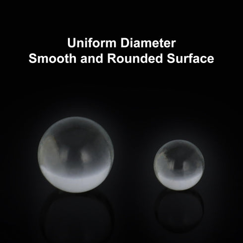 stonylab Round Glass Beads, Solid Glass Balls for Heating and Boiling Prevention, 4 mm Diameter