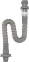 1-1/4" Expandable Flexible Universal Drain, Odor Resistant Wash Basin S Tube Down Tube P Trap (Grey)