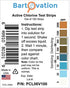 100 PK Plastic Active Chlorine Bleach Test Strip, High Level Up to 2000ppm for Sanitizers & Disinfectants