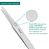 Excelta F-SA-PI Tweezers, Flat Point, Straight, Two Star, Anti-Mag. SS, 0.06" Height, 0.393" Wide, 4.75" Length