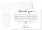 All Ewired Up Personalized Funeral Thank You Cards, Sympathy Acknowledgement Cards, Blue Floral Rose, Remembrance
