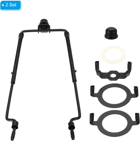 8 9 10 11 Inch 2 Set 3/8 E14 E26 E27 PATIKIL Lamp Harp Kit with Finial, Adjustable Lamp Shade Bracket Holder with IP