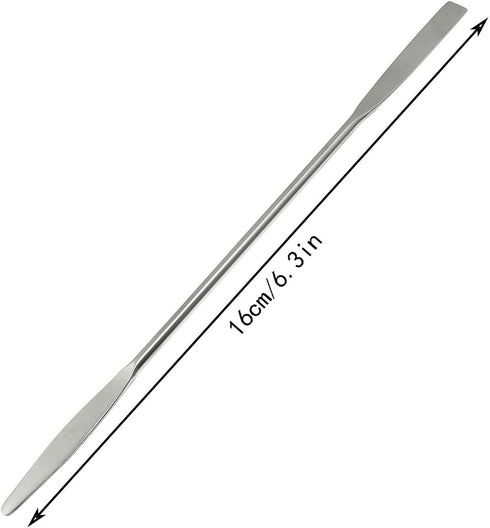 Maxmoral Stainless Steel Lab Laboratory Mini Double-Ended Spatula Semi-Micro Shovel Tapered Arrow End Flat Ends 50 mm X 9 mm by Maxmoral