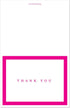 MyExpression.com 50 Pack Stylish Hot Pink Thank You Cards