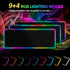 RGB Gaming Mouse Pad, Large 31.5X11.8 in Desk Mat with 13 Colors LED Light, Non-Slip Rubber Base with Waterproof Coating