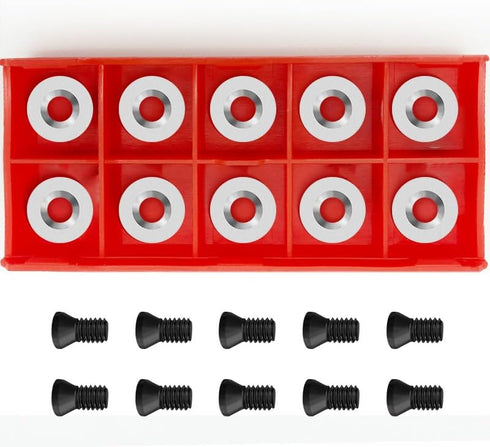 12mm Round Carbide Inserts for Woodturning, R12 X 2.5mm Indexable Tungsten Carbide Cutter Inserts Set (10pcs)