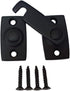 QCAA Solid Brass Shutter Bar/Door Latch, 7/8" x 2-3/32", Matte Black, 1