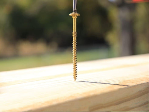 GRK Fasteners-114083 RSS14112HP RSS HandyPak 1-1/2-Inch Structural, 50 Screws per Package (772691121516), 1/4" x 1-1/2", Gold, Count by GRK