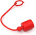 3/8 Hydraulic Coupler Dust Cap,ISO A Pioneer Style Male Female Hydraulic Quick Disconnects Port Plug Covers Fittings,Red Cap with Retention Ring Keeps Cap Attached to Hose by CEKER