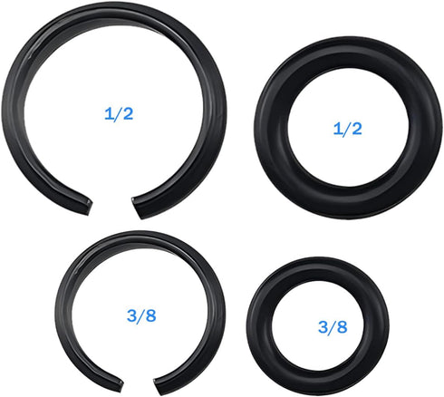 (10+10Sets) 1/2" and 3/8" Impact Wrench Retainer Rings Clip with O-ring, Compatible with Milwaukee Wrench