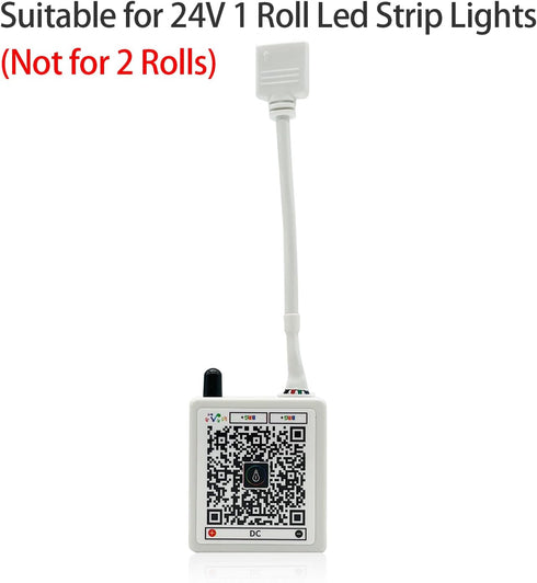 44 24V FONEWE Key RGB LED Strip Lights IR Remote Control, Remote Receiver RGB LED Light Strip, Power Adapter for LED