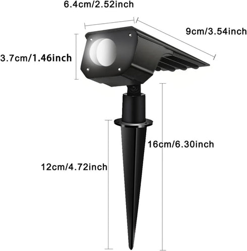 Generic Solar Lights Outdoor Adjustable Angle, Solar Spotlights Outdoor Waterproof, Solars Garden Lights with Two Modes