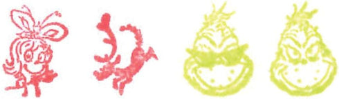 Raymond Geddes Grinch 6 Colored Pens with Stamper, Pack of 12