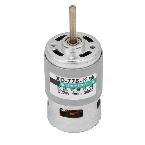 775 DC Motor, 24V/20000RPM, 80W High Speed Low Noise Motor with Extension Shaft