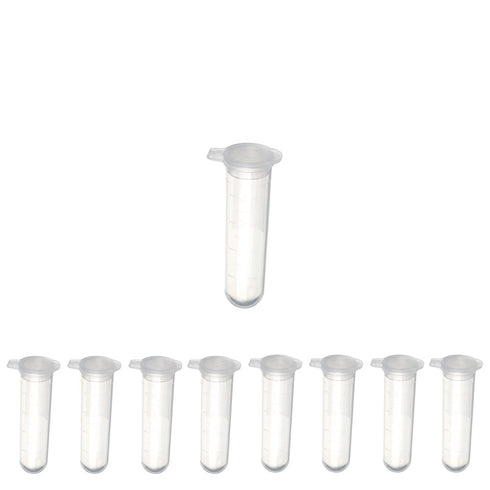 Bettomshin 300Pcs 5ml Round Bottom Centrifuge Tubes with Snap Cap, Transparent Mini Plastic Test Tubes
