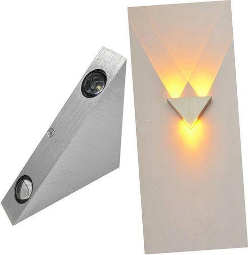 Modern Triangle LED Wall Sconce - Decorative Aluminum Light for Bedroom Ambiance