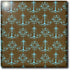 3dRose 8 Inch Chic Blue and Brown Chandeliers Ceramic Tile