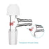 StonyLab Glass Inlet Thermometer Adapter, 14/20 Joint with Side Serrated Hose Connection