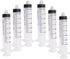 6 pcs 30 ML/CC Plastic Syringe, Disposable Individual Sealed Wrap Without Needle for Scientific Feeding