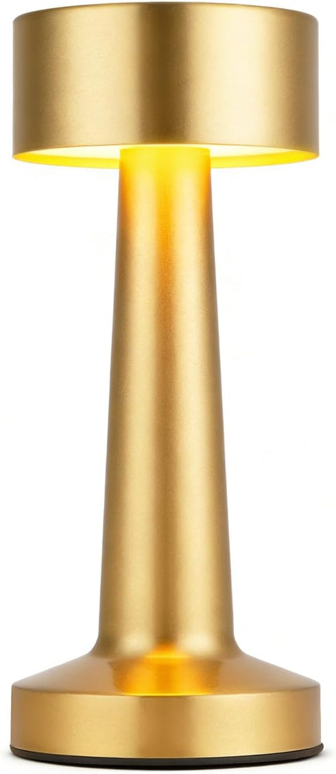 HPUFKOT Portable LED Table Lamp, 3-Levels BrightnessMetal Desk Lamp,3 Color Touch Control RechargeableLamp,