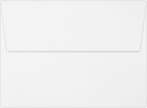 LUXPaper Bright White A7 Invitation Envelopes | 5 1/4" x 7 1/4" | 24lb Text | 100 Qty