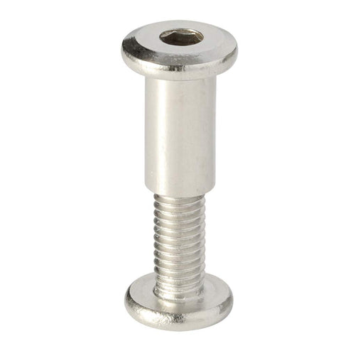 MewuDecor M6 35mm 18-8 (304), 10 x Socket Cap Furniture Bolts with Barrel Nuts for Furniture Cots Beds Crib and Chairs