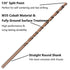 Cobalt Extra Long Drill Bits Set, 5PCS M35 High Speed Steel Extension Drill Bit for Deep Hole Drilling