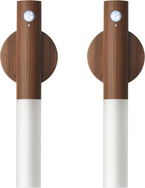 Wooden Motion Sensor Lights Indoor - Magnet Body Hallway Rechargeable LED Wireless