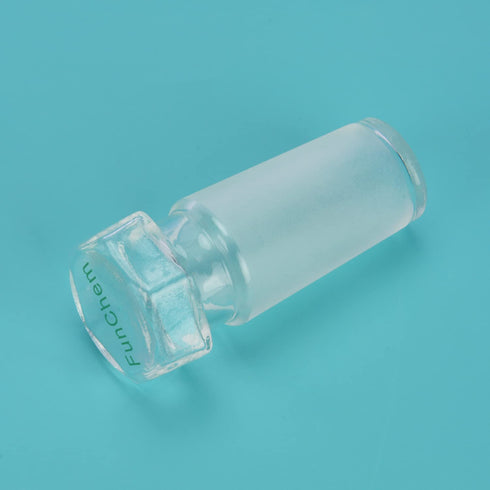 Hex Head Hollow Glass Stopper, 5-Pack Hexagonal Head for 24/40 Standard Taper Joint Glass Lab Stopper