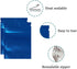 FERENLI 100 Pcs Mylar Bag Food Storage, Zip Matte Foil Lock Airtight Bags with Front Window, 7.5x10cm (3x3.9 inch), Blue