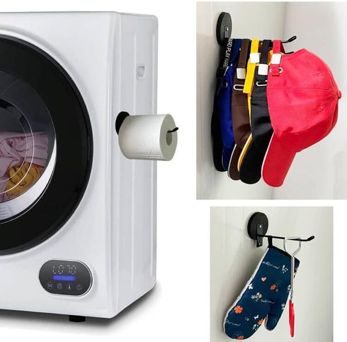 AUXPhome Magnetic Black Toilet Paper Holder,Tissue Holder Paper Roll, Toilet Roll Holder, Strong Magnets Mount - No