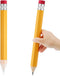 goldhik 13.3'' Wooden Jumbo Pencils, Giant Pencils Funny Big Novelty Pencil With Cap