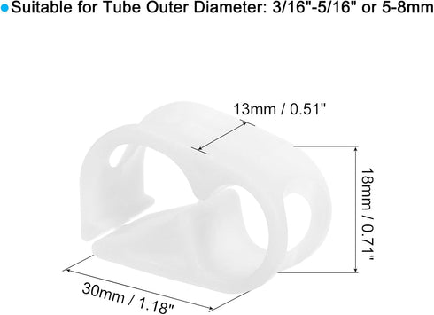 uxcell Plastic Tubing Clamps, 20pcs 3/16"-5/16" Tube OD Adjustable Tube Clamp Laboratory Pinch Valve Flow Control Hose Clamp