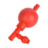 Lab Rubber Suction Bulb, 3 Openings Quantitative Pipette Filler, Elastic Rubber for Industrial Agricultural Laboratories