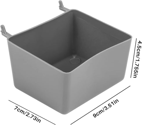 Hubceuo 8 Pieces Bins Kit Parts Storage Accessories Workbench Bins for Organizing Hardware(Grey)