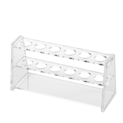 Acrylic Test Tube Holder Rack for 50ml Centrifuge Tubes, Clear, Holds 21-26mm Tubes (50ml, 6 Wells)