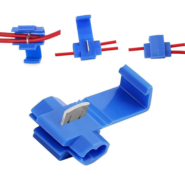 Quick Splice Snap Wire Connectors, Self-Stripping 100PCS Inline Splice Connectors for 18-14 AWG Gauge