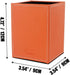 Pen Pencil Holder Cup Container, PU Leather Desk Organizer for Office Home School (Orange, 3.54" x 3.54" x 4.72")